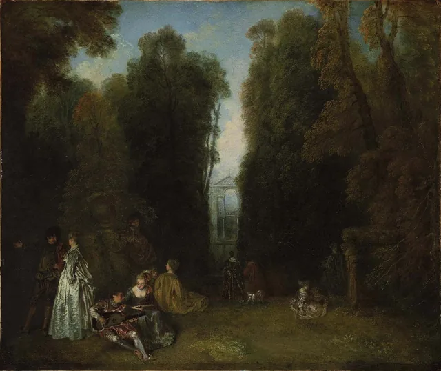 View through the Trees in the Park of Pierre Crozat, Antoine Watteau