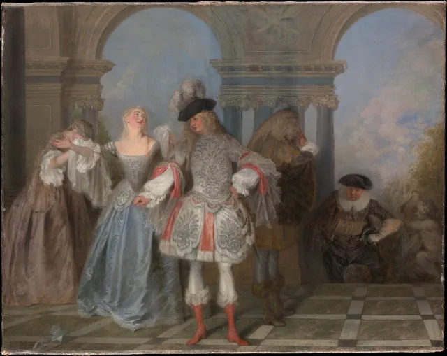 The French Comedians, Antoine Watteau