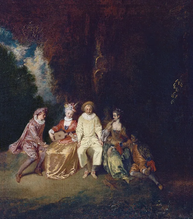 Pierrot Content, Antoine Watteau