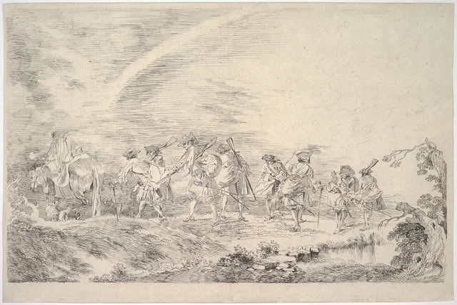 Recruits Going to Join the Regiment, Antoine Watteau