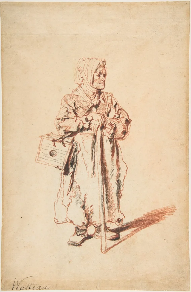 Standing Savoyarde with a Marmot Box, Antoine Watteau