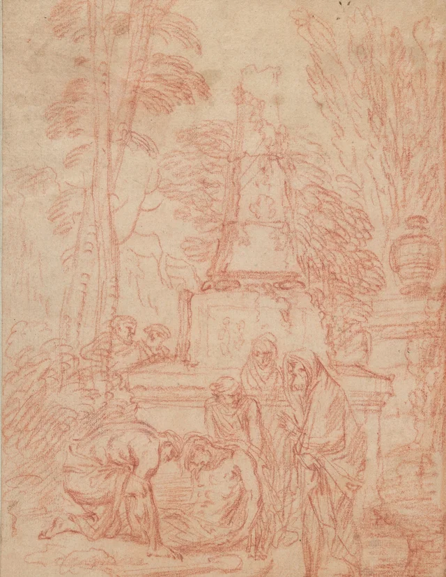Tobie ensevelissant les morts, Antoine Watteau