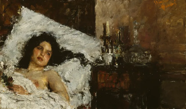 Resting, Antonio Mancini