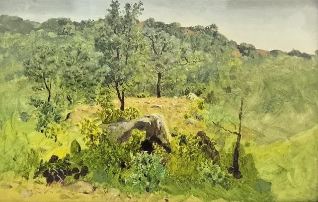 Trees on a Mountain Slope. Crimea, Arkhip Kouïndji
