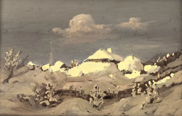 Huts in the Snow, Arkhip Kouïndji