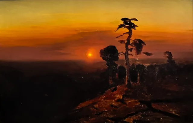 Sunset over a Pine Forest, Arkhip Kouïndji