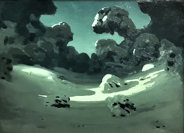 Patches of Moonlight in the Forest. Winter, Arkhip Kouïndji