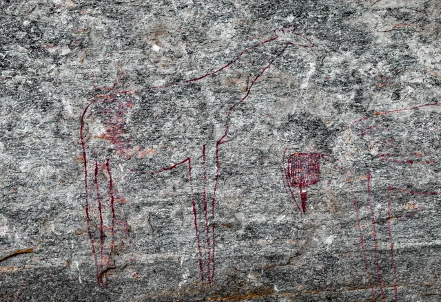 Animales y signos pintados a trazo, Kondoa-Irangi, Arte rupestre
