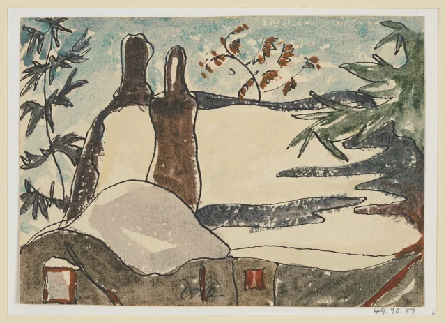Toits enneigés et arbres