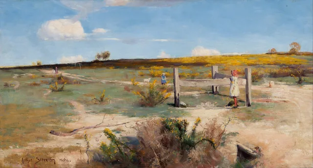 Início do verão, tojos em flor, Arthur Streeton