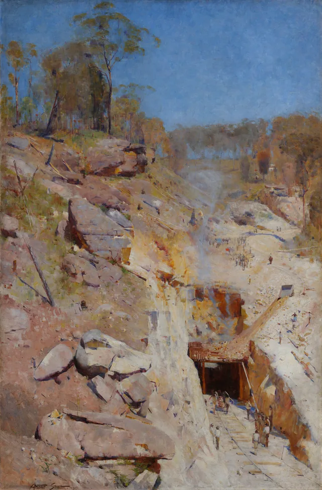 O fogo está aceso, Arthur Streeton