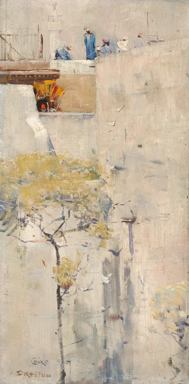 Constructores de casas, El Cairo, Arthur Streeton
