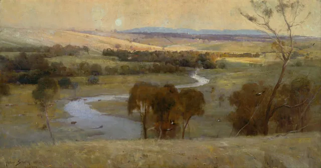 O riacho ainda desliza, e deslizará para sempre, Arthur Streeton
