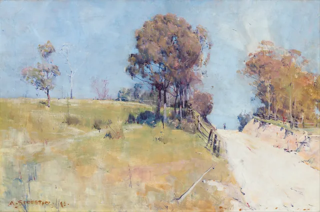 Sol (Corte numa estrada escaldante), Arthur Streeton