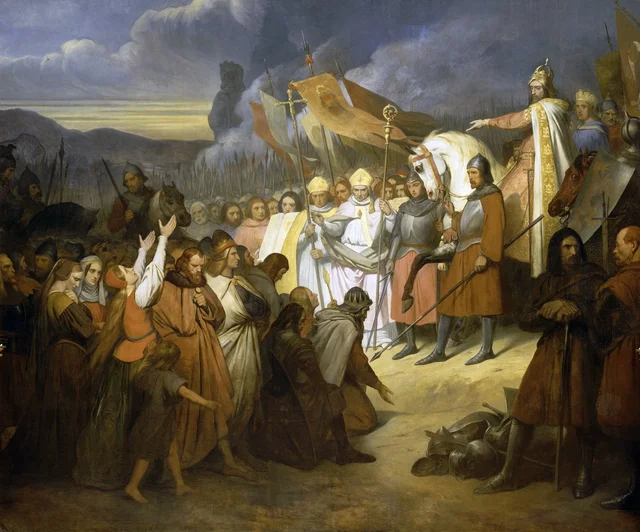 Charlemagne Receives the Submission of Widukind at Paderborn, 785, Ary Scheffer