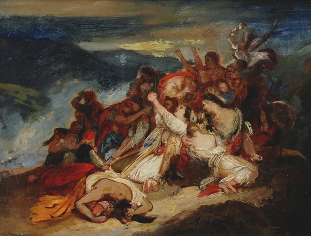 The Women of Souli (Throwing Themselves from the Rocks to Avoid Falling into the Hands of Ali Pasha)