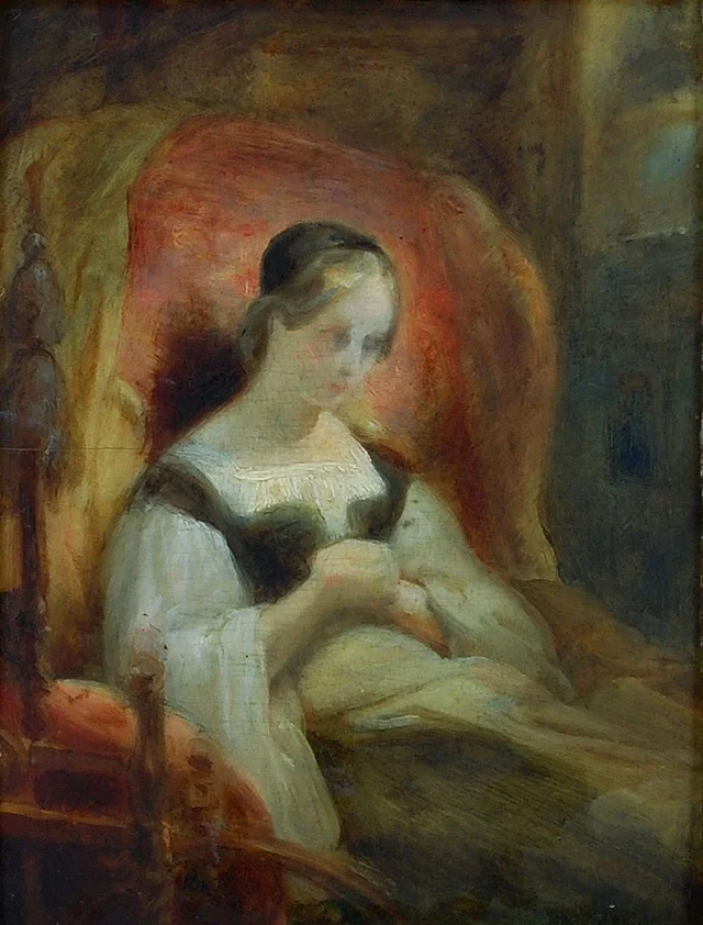Margaret at the Spinning Wheel (Goethe, Faust, I, 15), Ary Scheffer