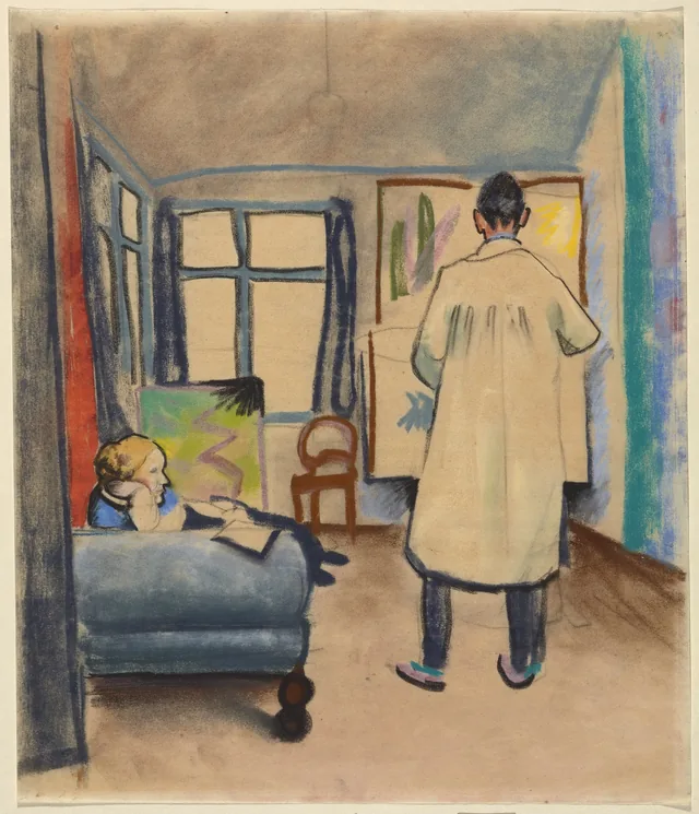 Franz e Maria Marc no ateliê de August Macke em Bona