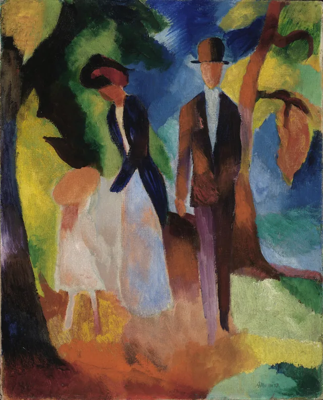 People at the Blue Lake, August Macke