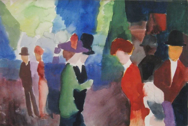 Gens qui se rencontrent, August Macke