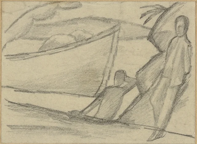Men on the Shore, August Macke