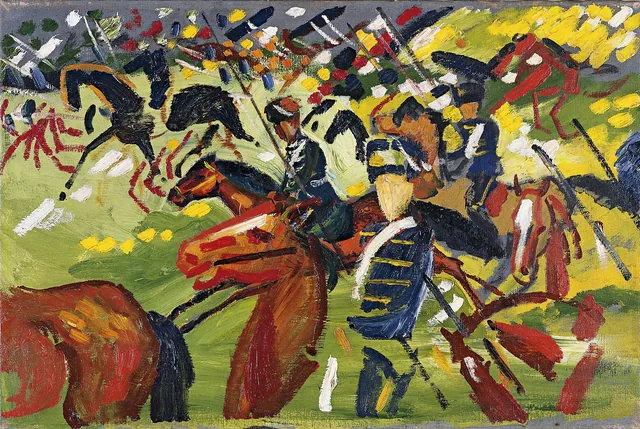 Hussars on a Sortie, August Macke