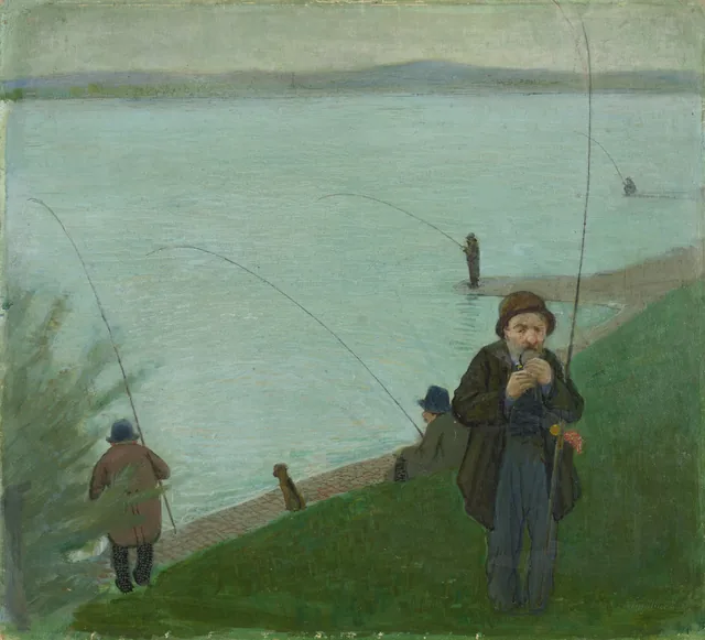 Anglers on the Rhine