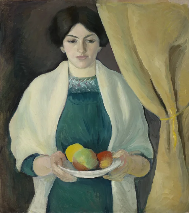 Retrato con manzanas