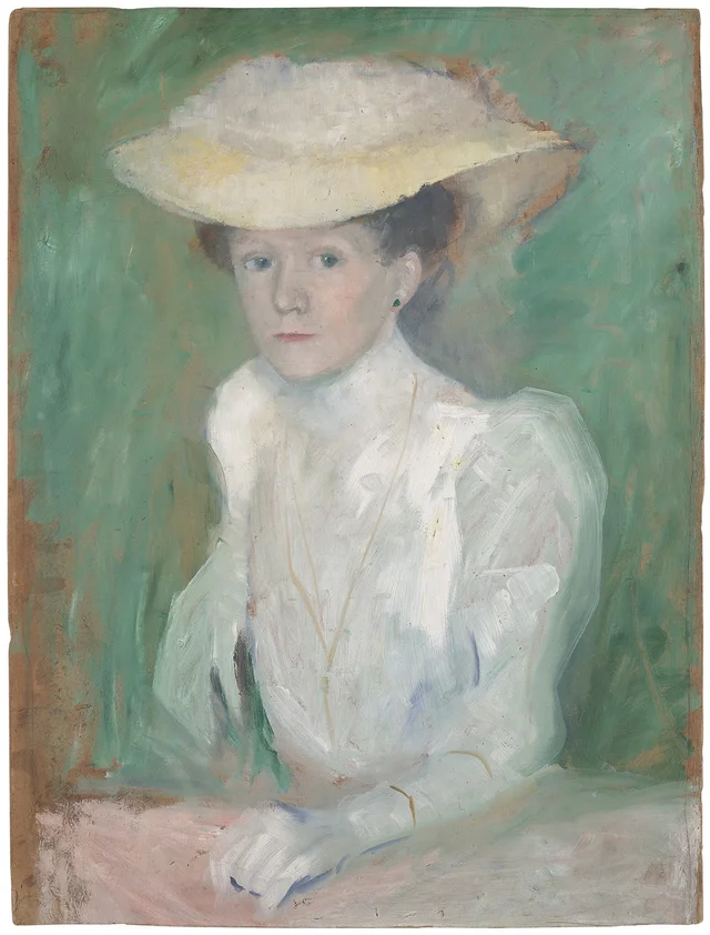 Portrait of Ottilie Macke in a White Blouse