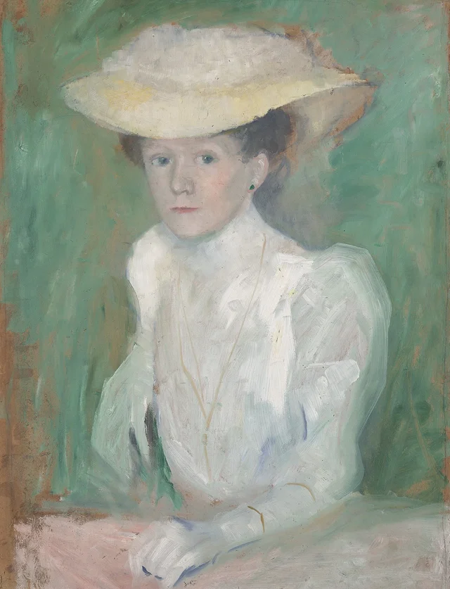 Portrait of Ottilie Macke in a White Blouse, August Macke