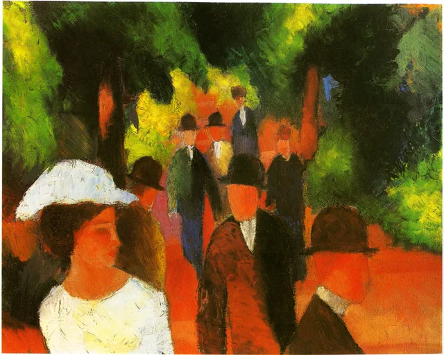 Passeio (com rapariga de branco, meio corpo)