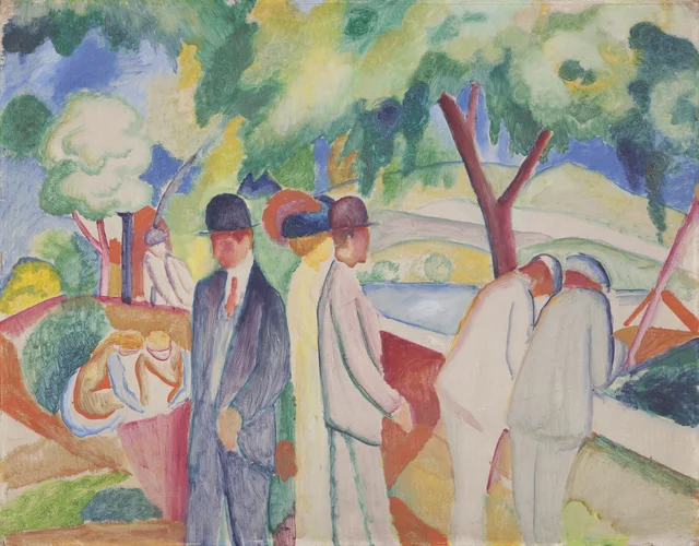 Strollers (Large Bright Promenade), August Macke