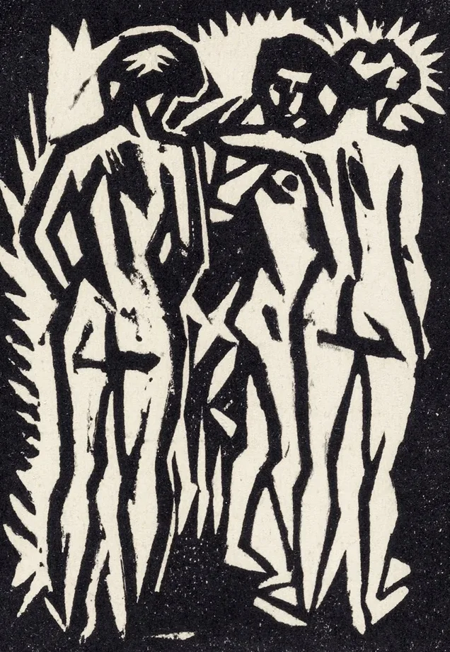 Tres desnudos, August Macke