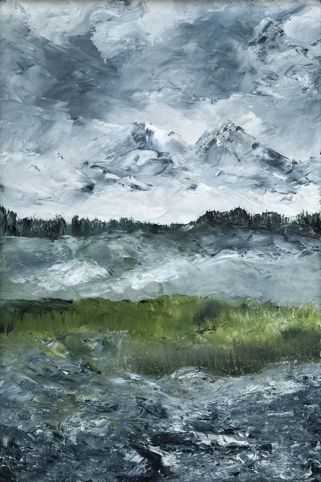Estudo de paisagem (paisagem alpina), August Strindberg
