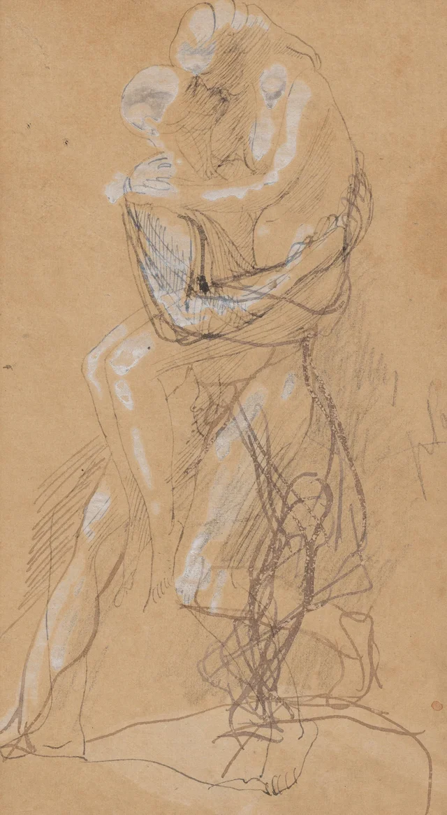Nude Couple Embracing, Auguste Rodin