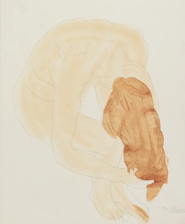 The second has abundant hair that gleams and unfurls in long garlands of silk, Auguste Rodin