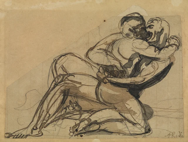 A Man Embracing a Woman, Auguste Rodin