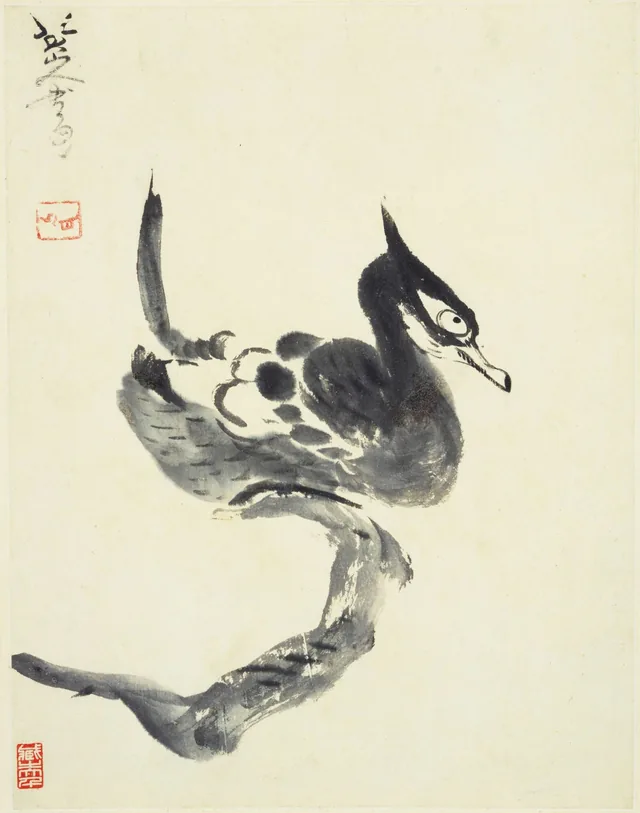 Canard sur une branche, Bada Shanren