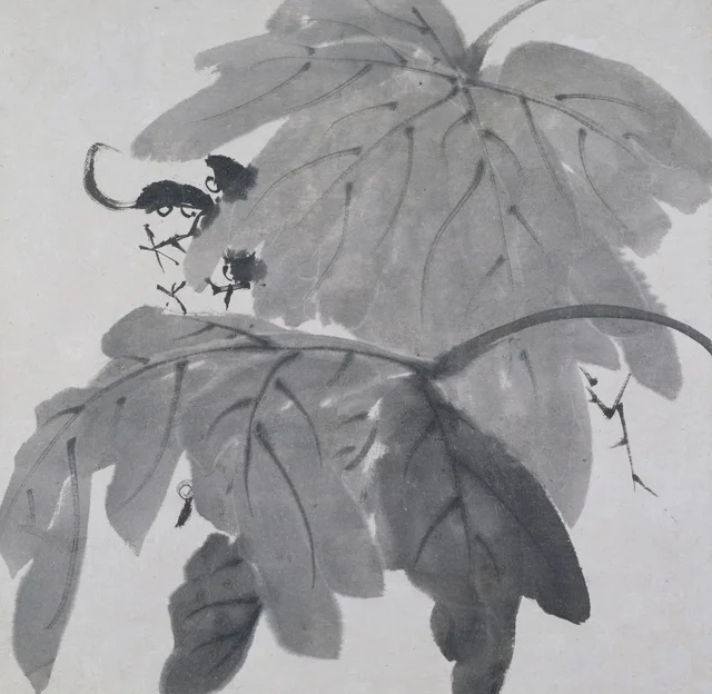 Two Grape Leaves, Bada Shanren