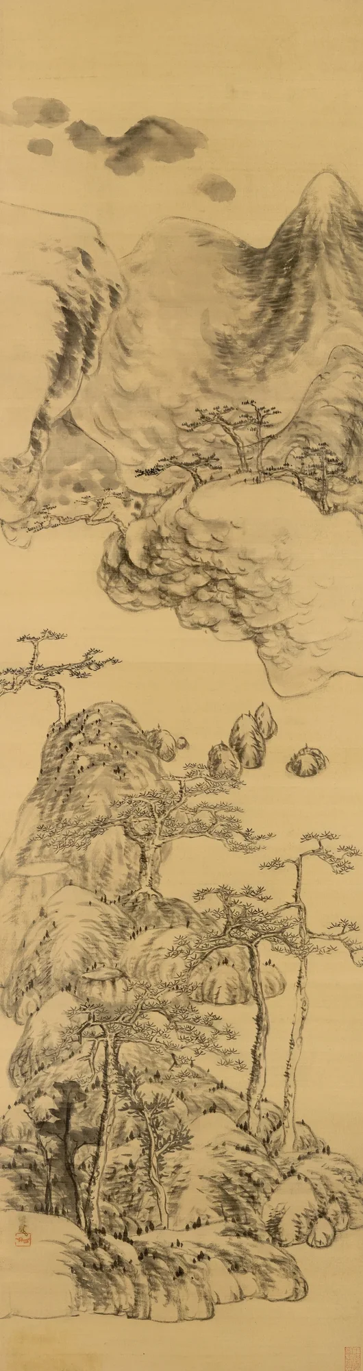 Paisaje al estilo de Wu Zhen (1280-1354)