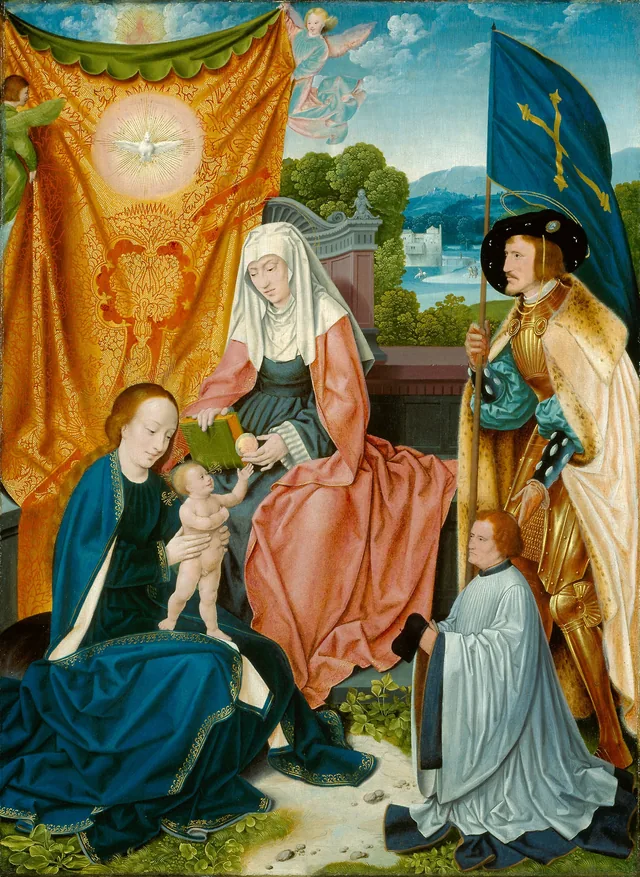 La Vierge et l'Enfant avec sainte Anne, saint Géréon et un donateur