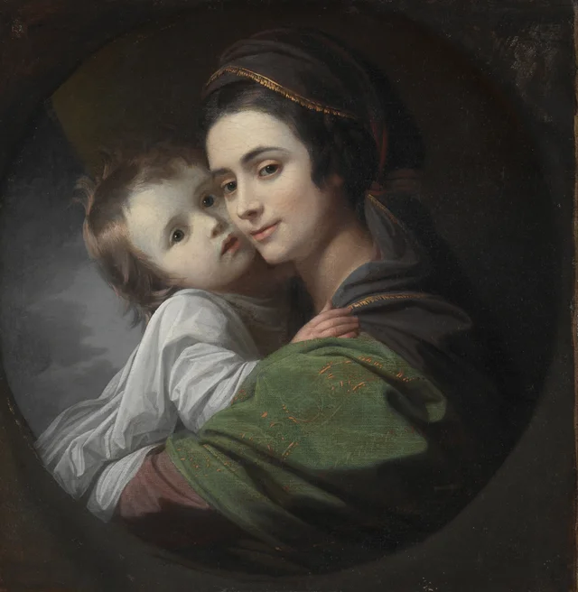 Elizabeth Shewell West y su hijo Raphael