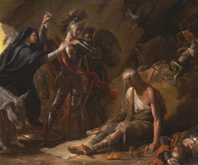 La cueva de la desesperación, Benjamin West
