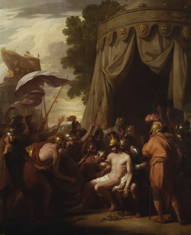 La muerte de Epaminondas, Benjamin West
