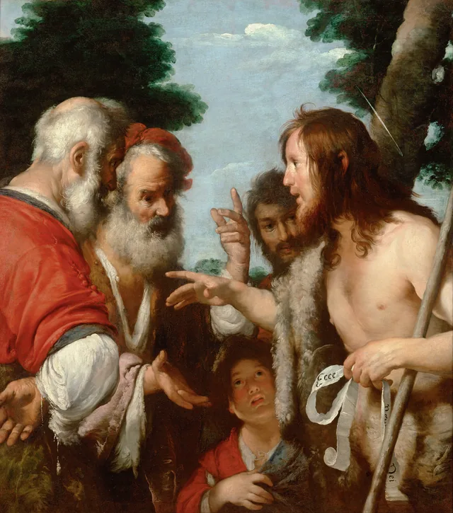 The Preaching of Saint John the Baptist, Bernardo Strozzi