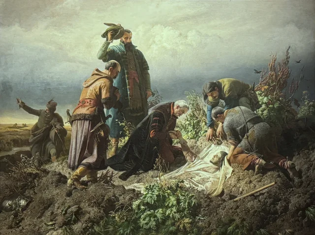 La Découverte du corps du roi Louis II, Bertalan Székely