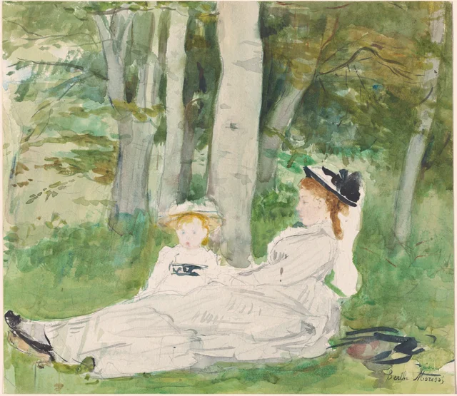At the Edge of the Forest (Edma and Jeanne), Berthe Morisot