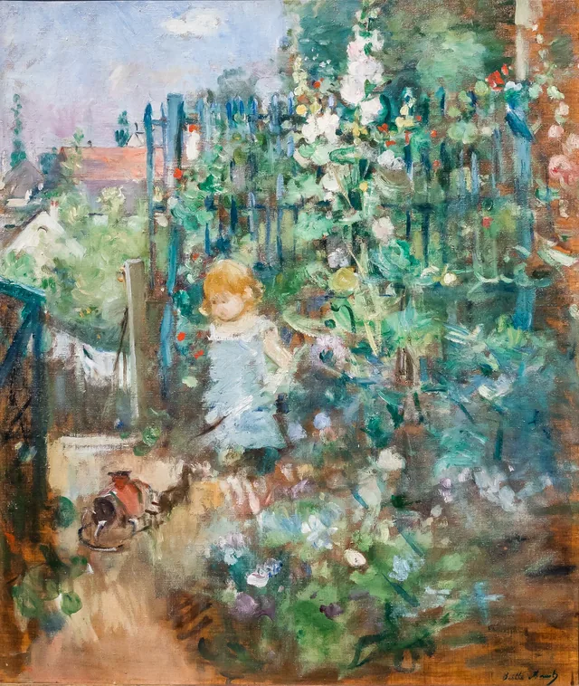 Child among the Hollyhocks, Berthe Morisot