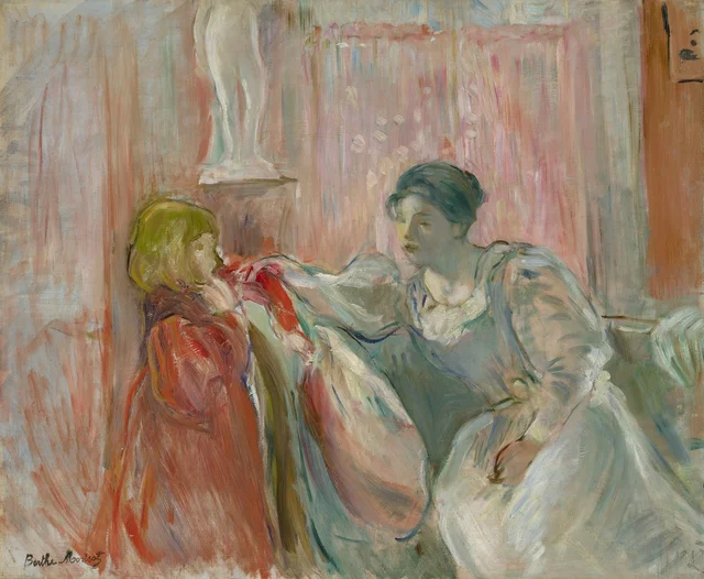 Mujer joven y niño, Berthe Morisot