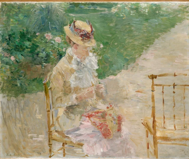 Young Woman Knitting